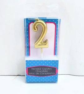 Mini Numeral "2" Candle