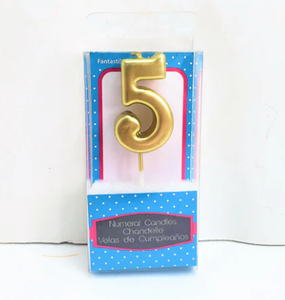 Mini Numeral "5" Candle