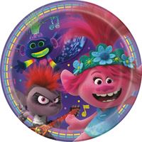 Trolls Birthday Party Round 7" Dessert Plates